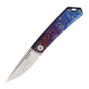 Luna TC Slip Joint Waves design EDC knife with Titanium handle scales.