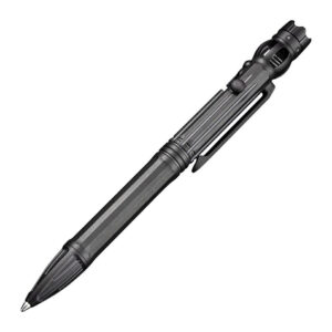 We Knife Co. Baculus Spinner Titanium Pen in Black shown from the side.