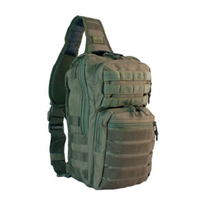 Red Rock Rover Sling Bag OD Green. Front view with sling on white background.