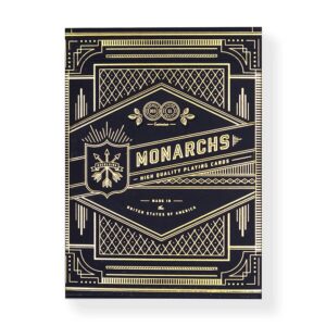 Blue Monarch Playing Cards as used by Morgan Freeman. Displayed in box on a white background.