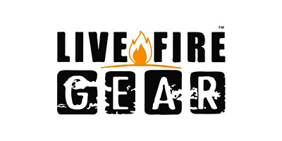 Live Fire Gear logo with flame graphic.